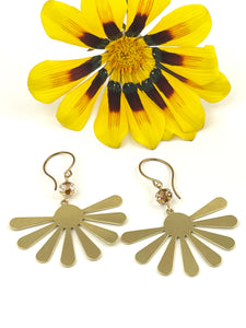 Flower Power Brass Earrings - Sienna Grace Jewelry