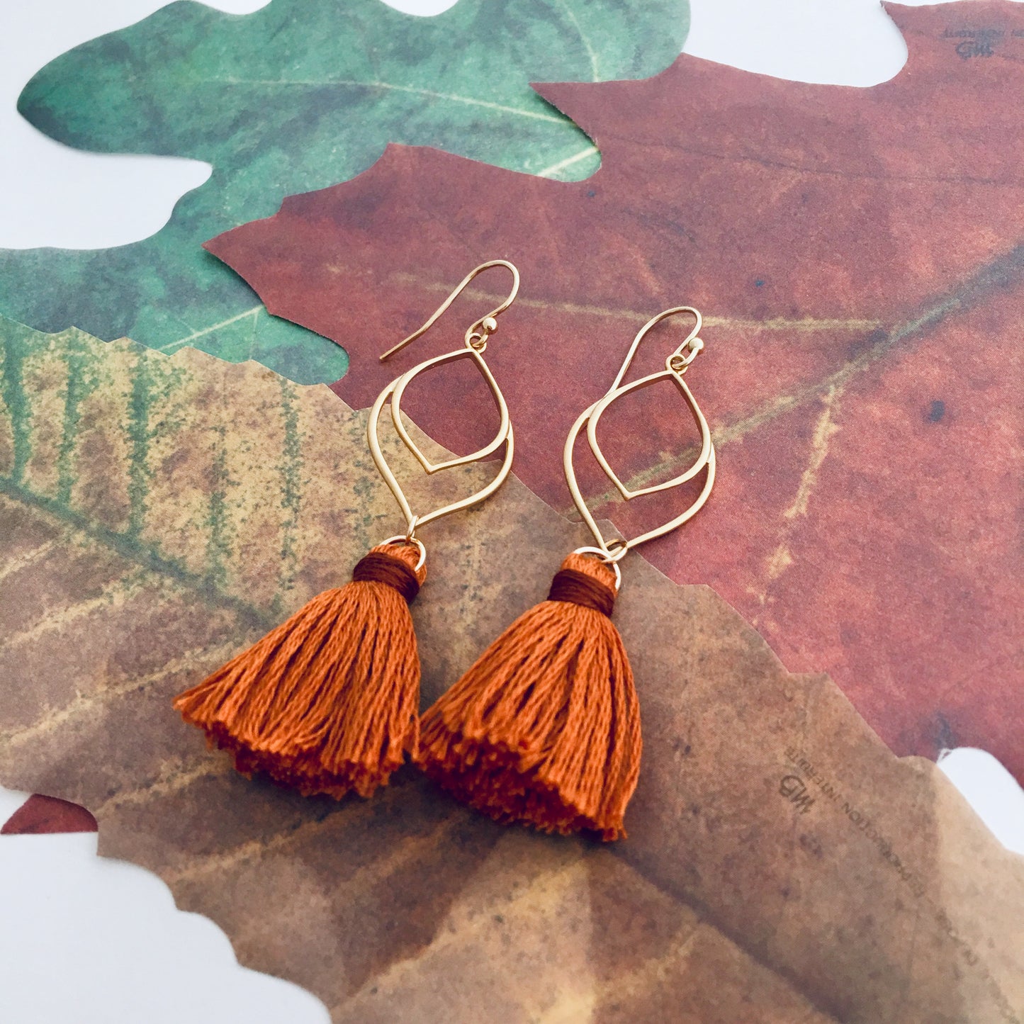 Tassel Earrings Gold or Silver Colors of Fall Bohemian Style - Sienna Grace Jewelry | Pretty Little Handcrafted Sparkles