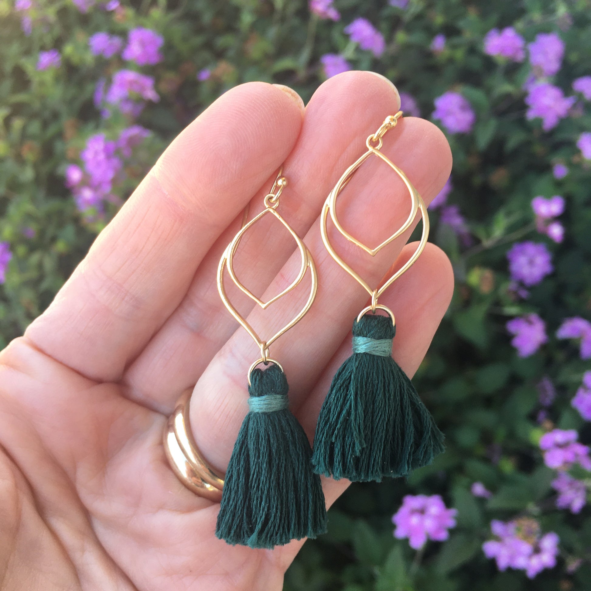 Tassel Earrings Gold or Silver Colors of Fall Bohemian Style - Sienna Grace Jewelry | Pretty Little Handcrafted Sparkles