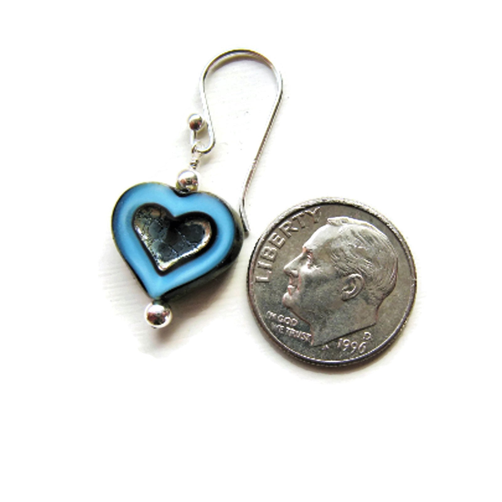 Heart Necklace Czech Glass Valentines Day Gift - Sienna Grace Jewelry | Pretty Little Handcrafted Sparkles